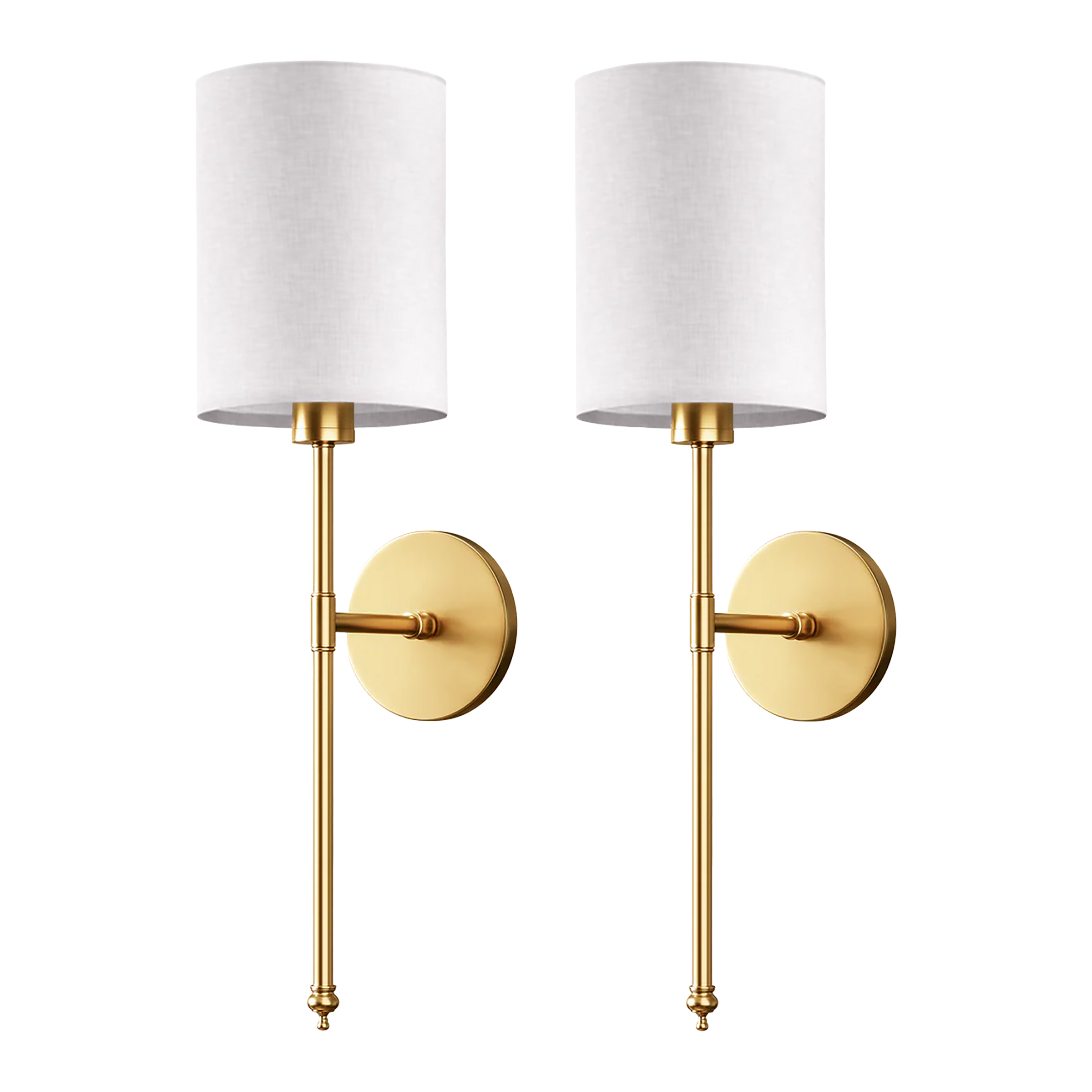 Wireless Cylindrical Wall Sconces | Modern Cordless Wall Lamps (2 pcs)
