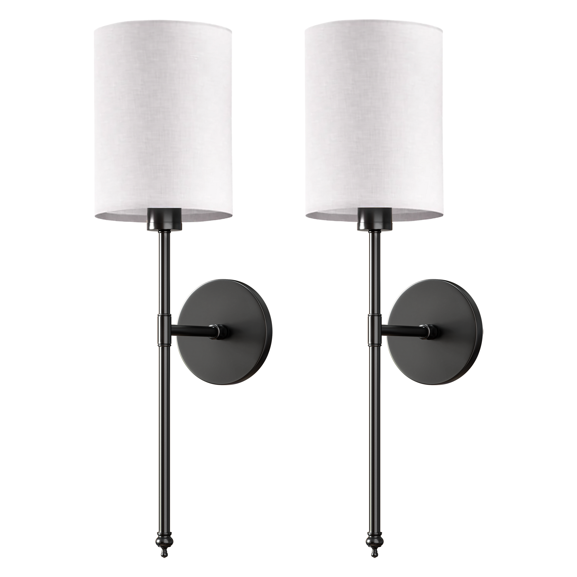 Wireless Cylindrical Wall Sconces | Modern Cordless Wall Lamps (2 pcs)