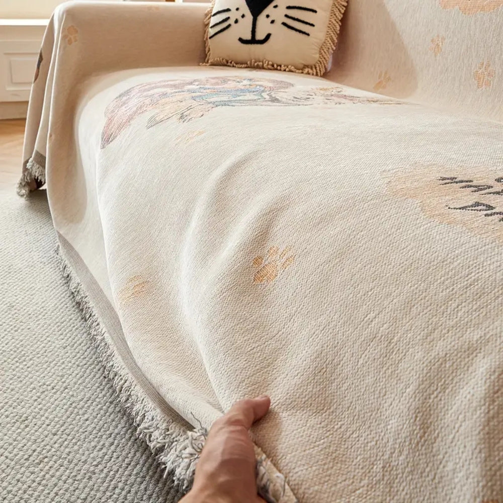 Amara Floral Reversible Sofa Cover | Elegant Double-Sided Comfort for Every Home