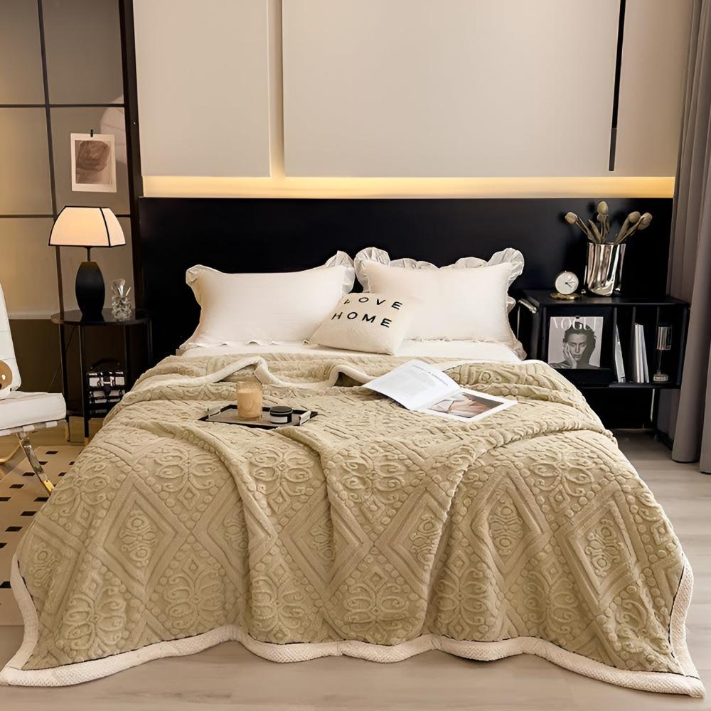 Velvet Mandala Sherpa Throw Blanket Soft Luxury Warm Blanket