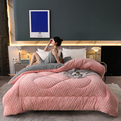 Thick Sherpa Winter Throw Blanket Soft Warm Quilted Blanket