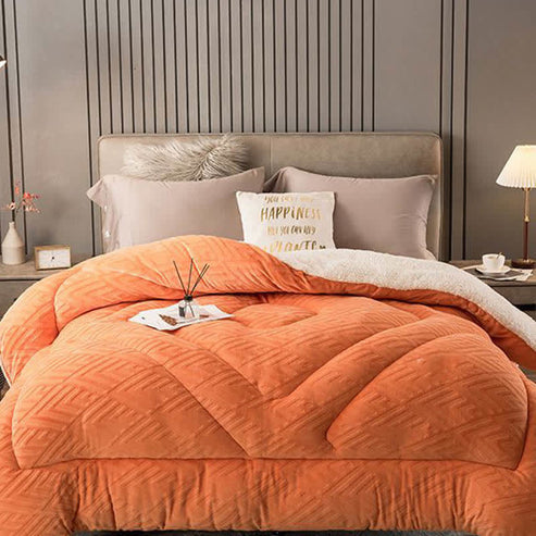 Thick Sherpa Winter Throw Blanket Soft Warm Quilted Blanket