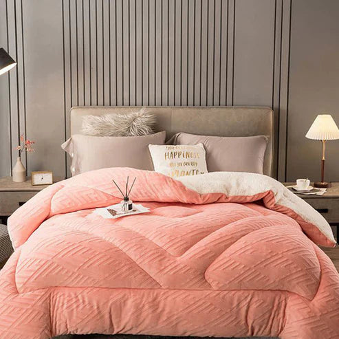 Thick Sherpa Winter Throw Blanket Soft Warm Quilted Blanket