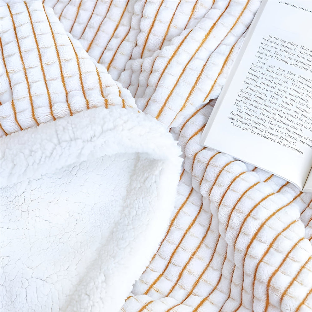 Warm Waffle Sherpa Throw Blanket Soft Cozy Textured Blanket