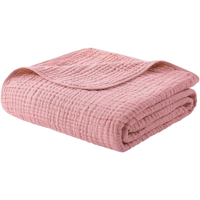 100% Soft Muslin Cotton Winter Blanket | Warm Breathable Throw