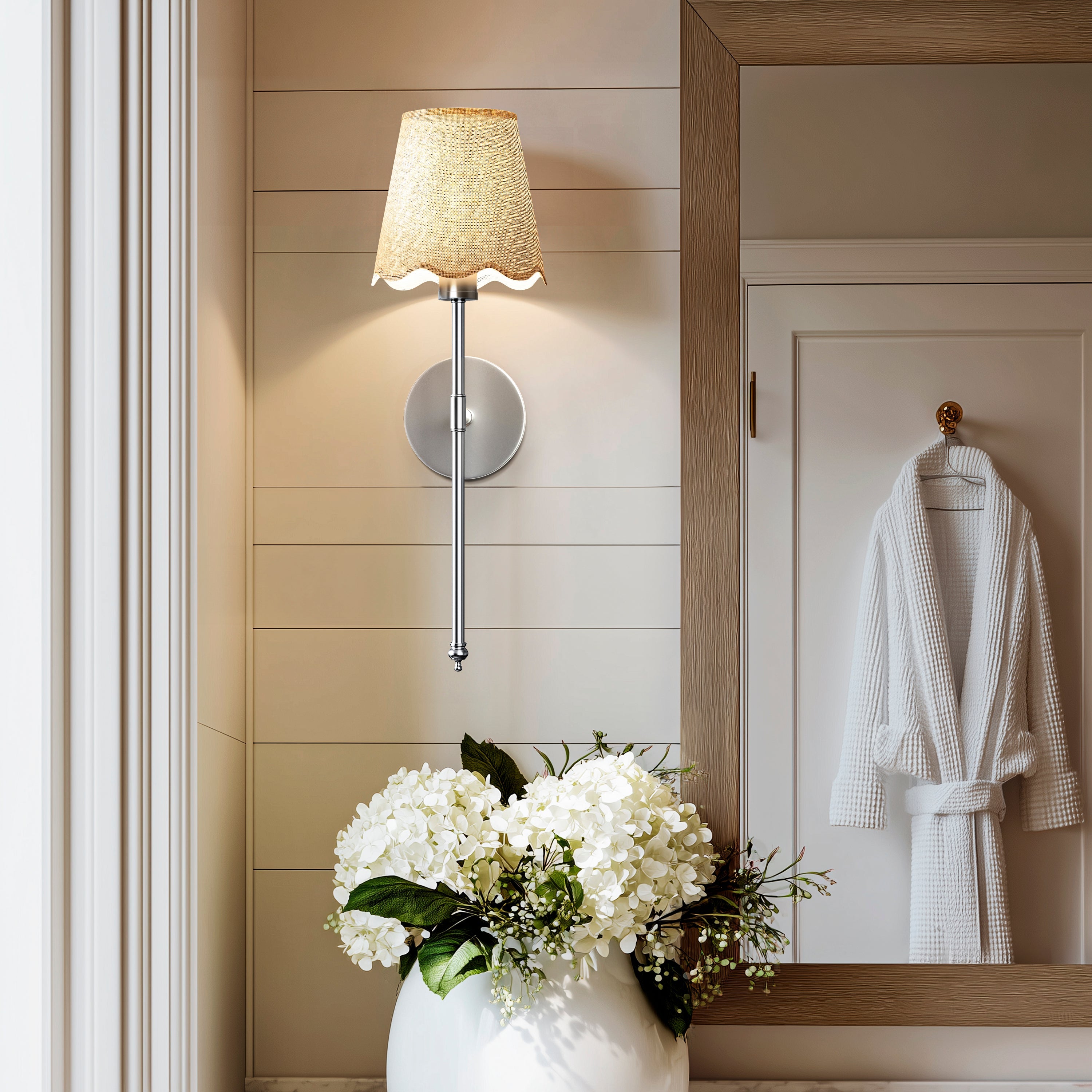 Wireless Boho Wall Sconces | Set of 2 Natural Lights