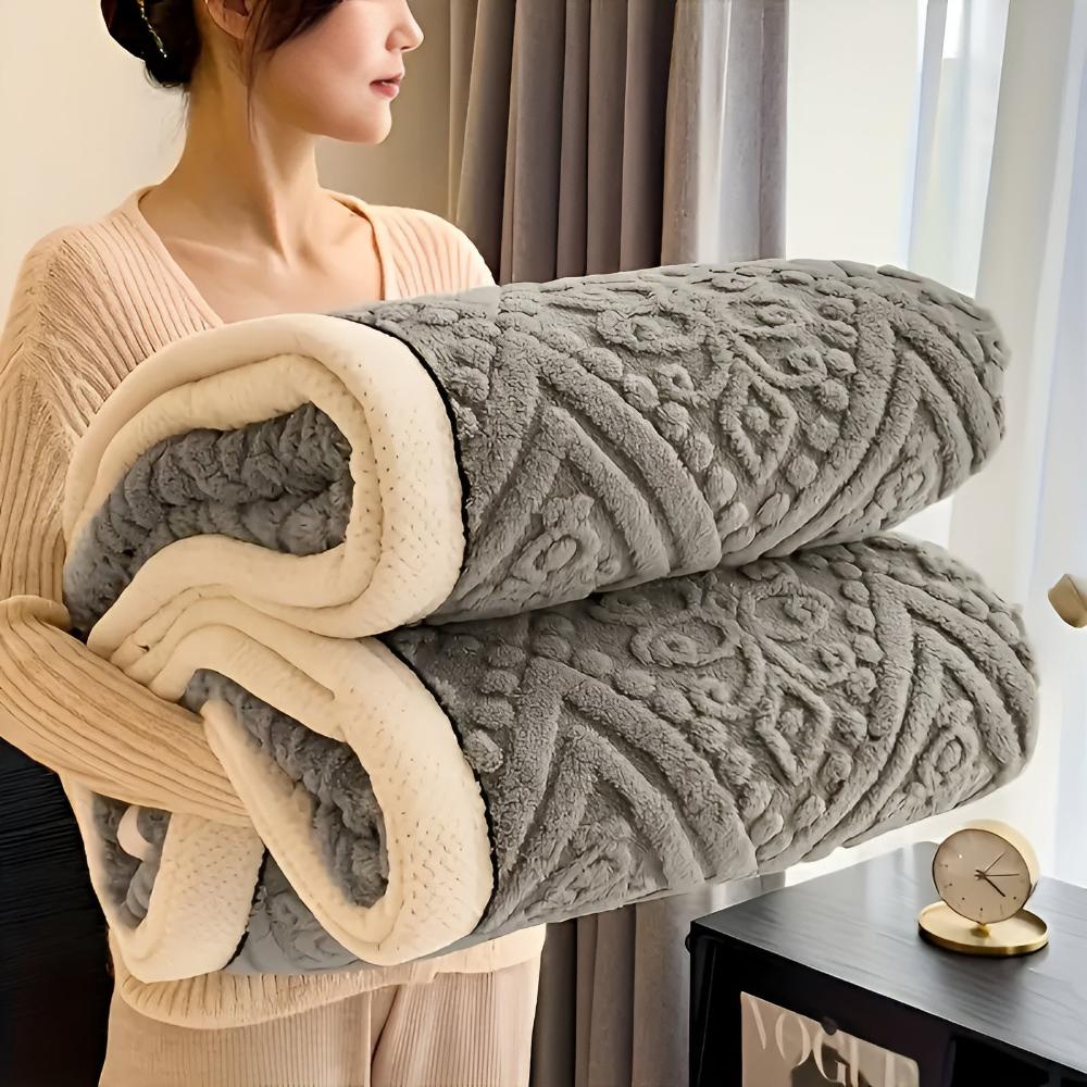 Velvet Mandala Sherpa Throw Blanket Soft Luxury Warm Blanket