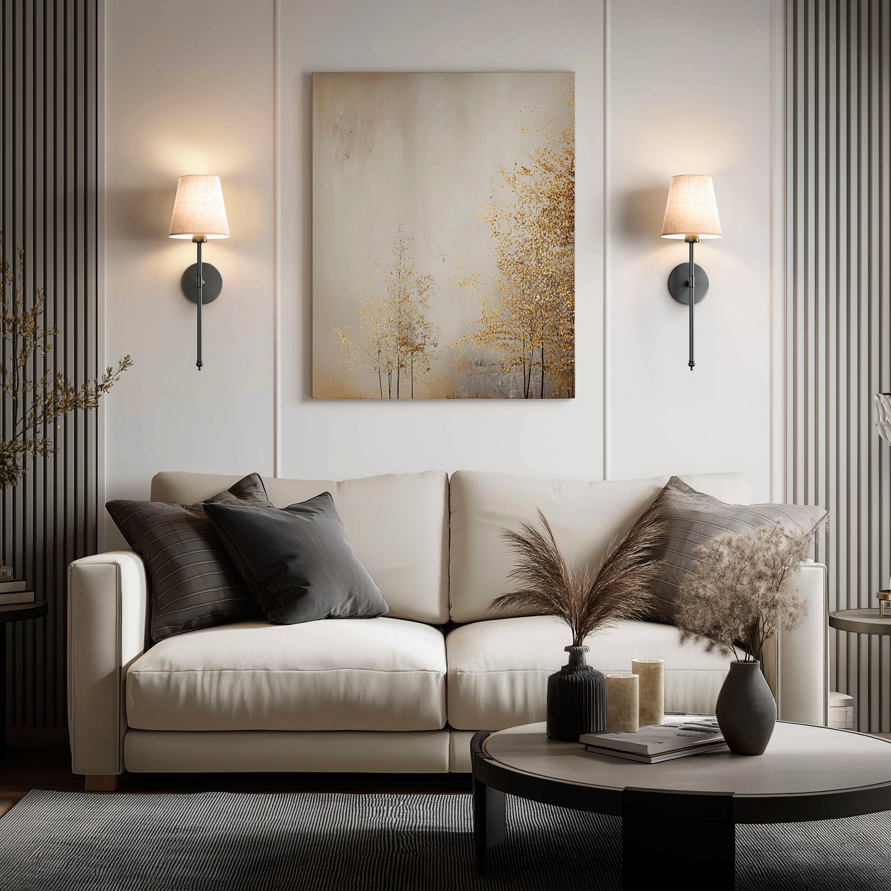 Wireless Sand Wall Sconces | Set of 2 Modern Lights