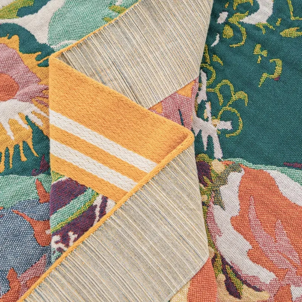 Sienna Floral Bloom Cotton Blanket | Timeless Floral Comfort