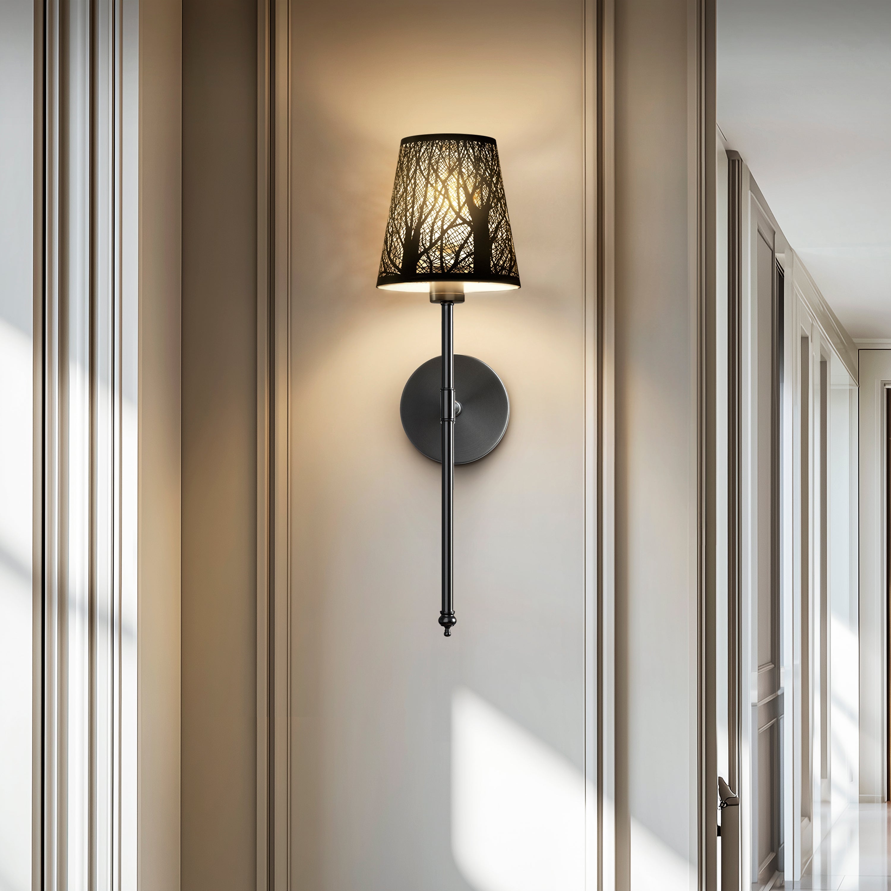 Wireless Metallic Wall Sconces | Set of 2 Modern Lights