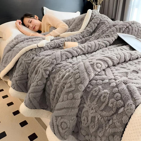 Velvet Mandala Sherpa Throw Blanket Soft Luxury Warm Blanket