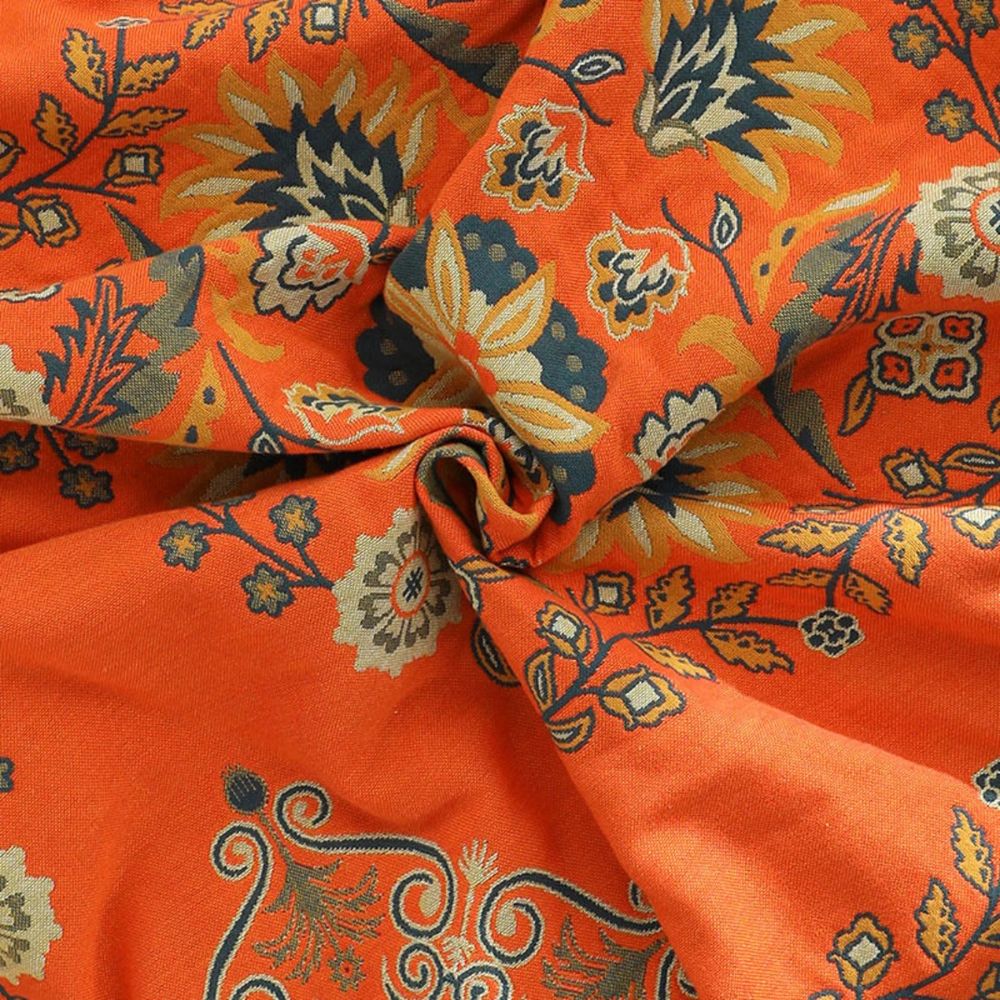 Marigold Reversible Throw Blanket | Vintage Floral Cotton