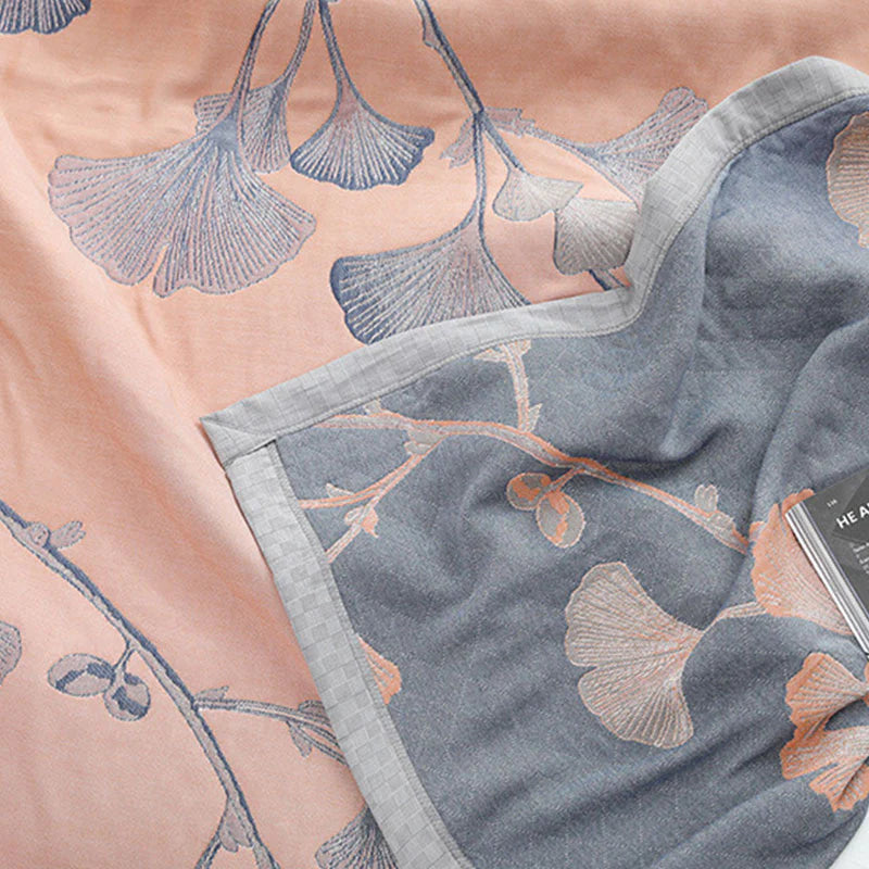 Reversible Cotton Gauze Quilt Blanket Soft Lightweight Bedspread