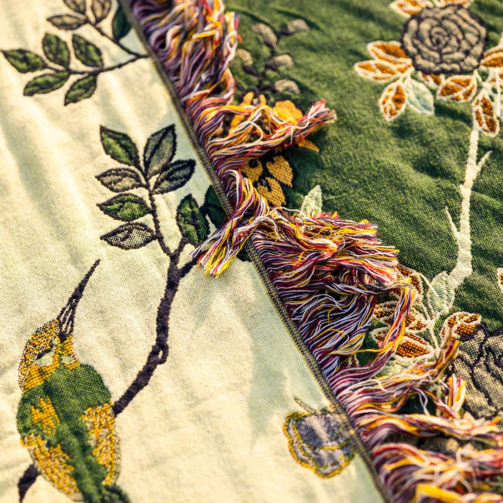 Ornate Multi-Layer Cotton Blanket | Soft Textured Throw