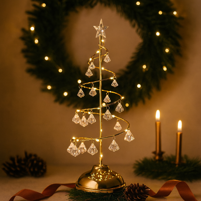 Charming Christmas Tree | Elegant Golden Glow Holiday Decor