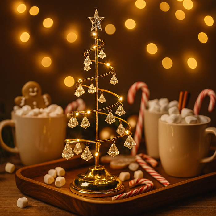 Charming Christmas Tree | Elegant Golden Glow Holiday Decor