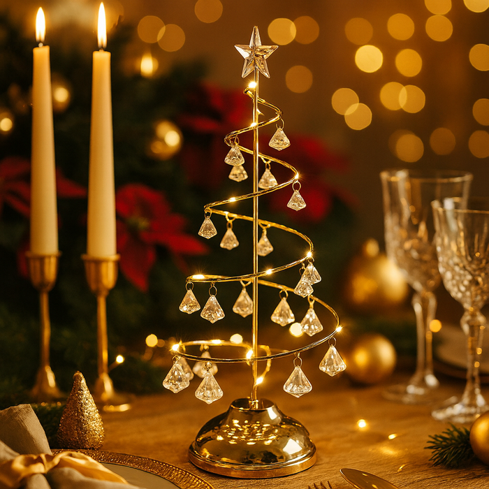 Charming Christmas Tree | Elegant Golden Glow Holiday Decor