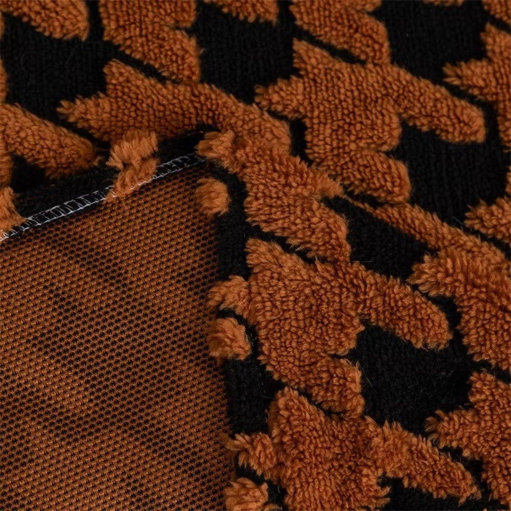 Cavalli Houndstooth Plush Sofa Cover | Classic Comfort with Modern Protection