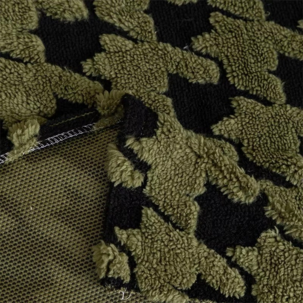 Cavalli Houndstooth Plush Sofa Cover | Classic Comfort with Modern Protection