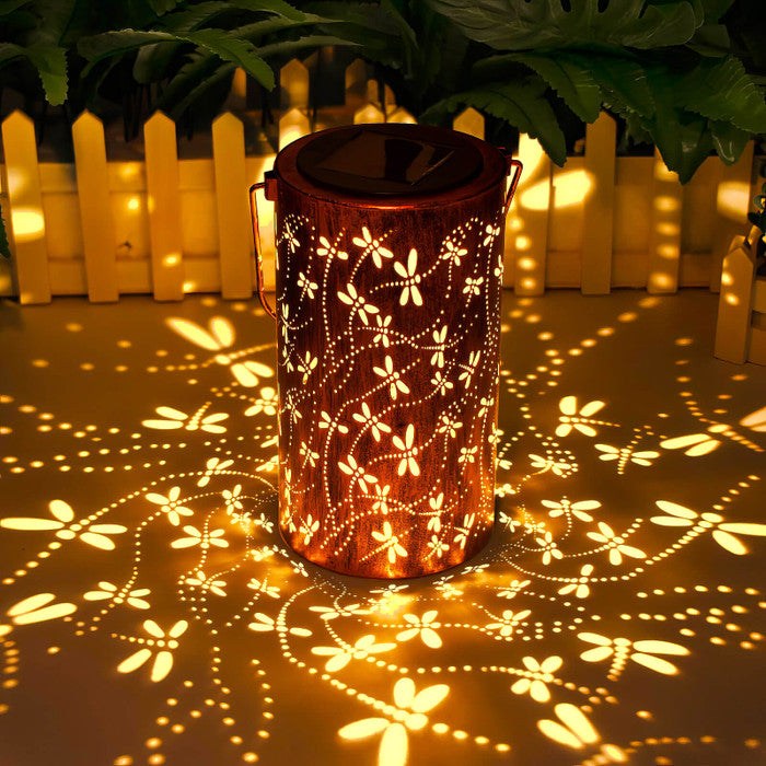 Dragonfly Dream Lantern | Solar Garden Light with Golden Glow