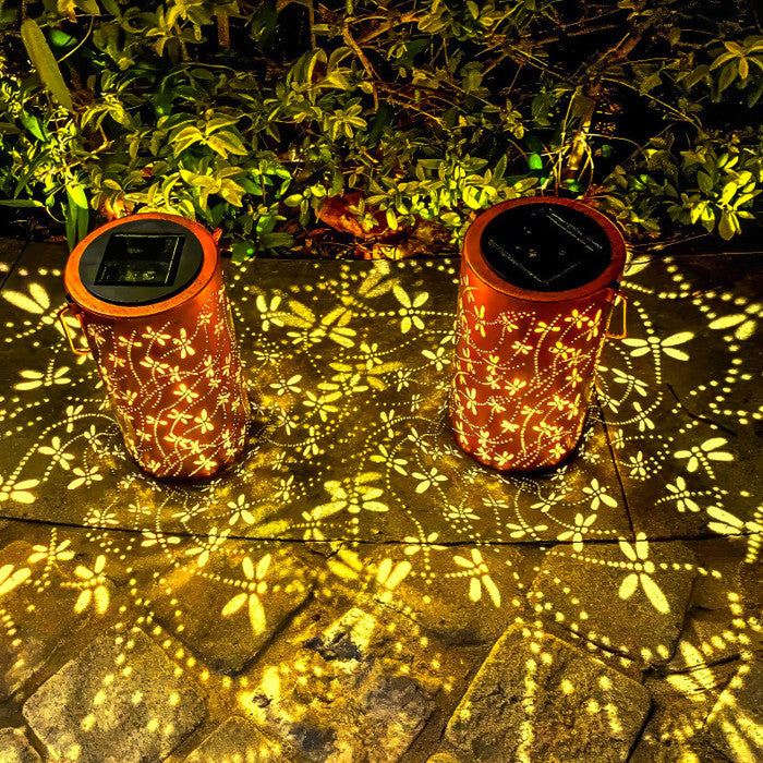 Dragonfly Dream Lantern | Solar Garden Light with Golden Glow