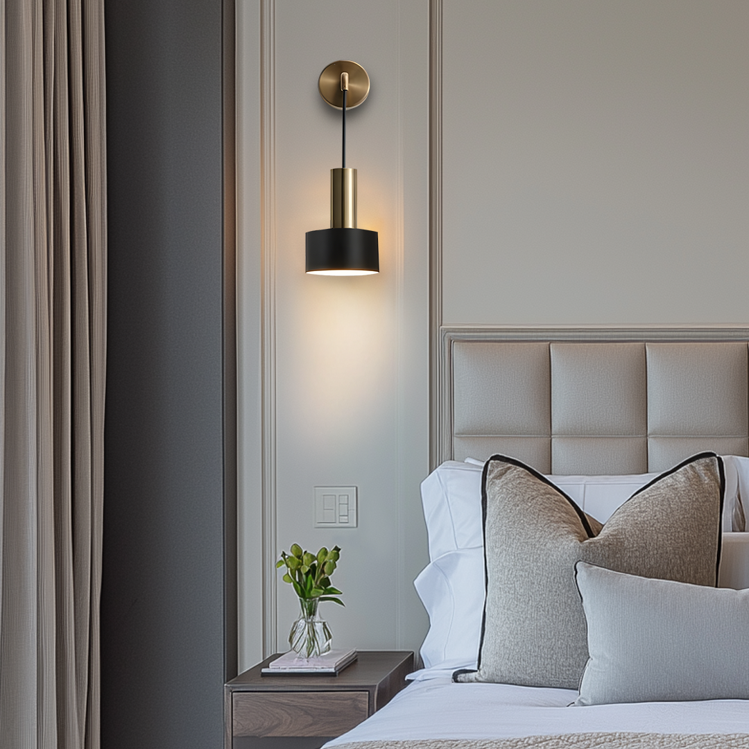 Glowdrop Wireless Wall Sconces | Modern Wall Lamps with Free LED Bulbs (Set of 2)