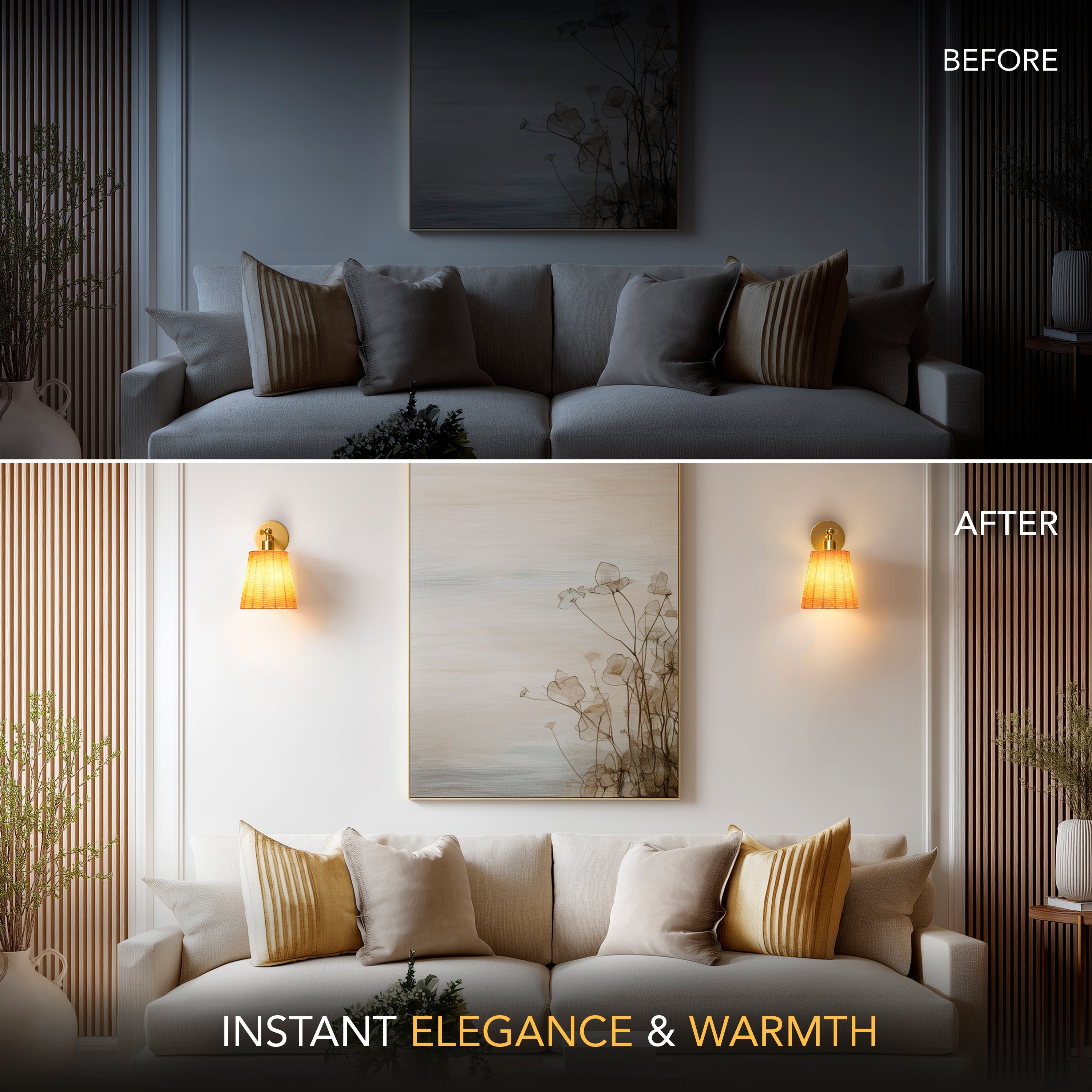 Natural Wireless Wall Sconce | Minimalist Wooden Light