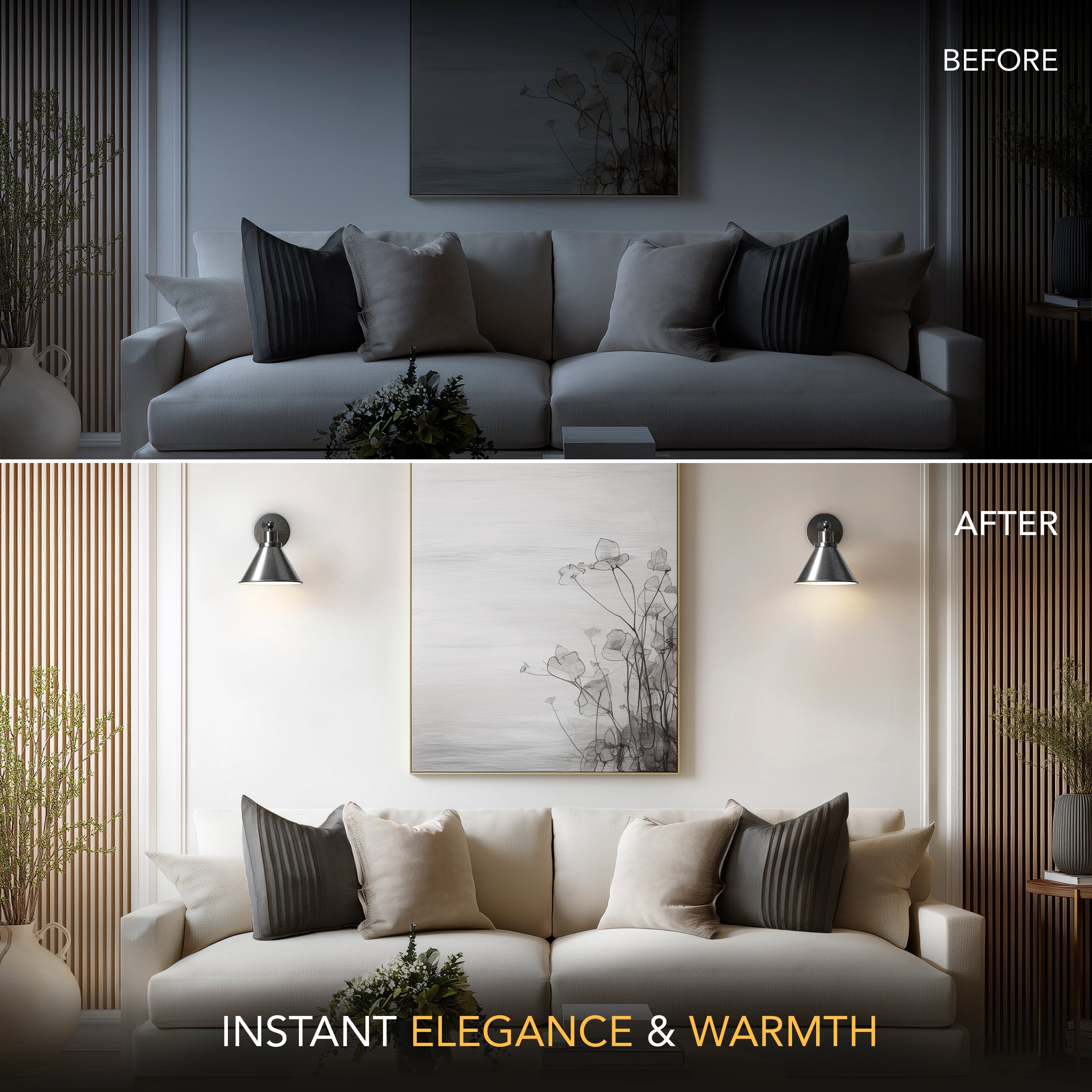 Industrial Wireless Wall Sconce | Vintage Metal Light