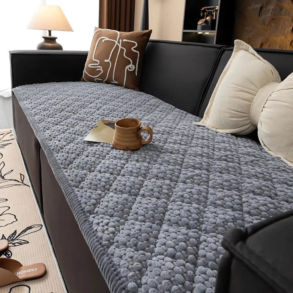 Pet-Proof Quilted Sofa Protector | Soft Textured Comfort and Style