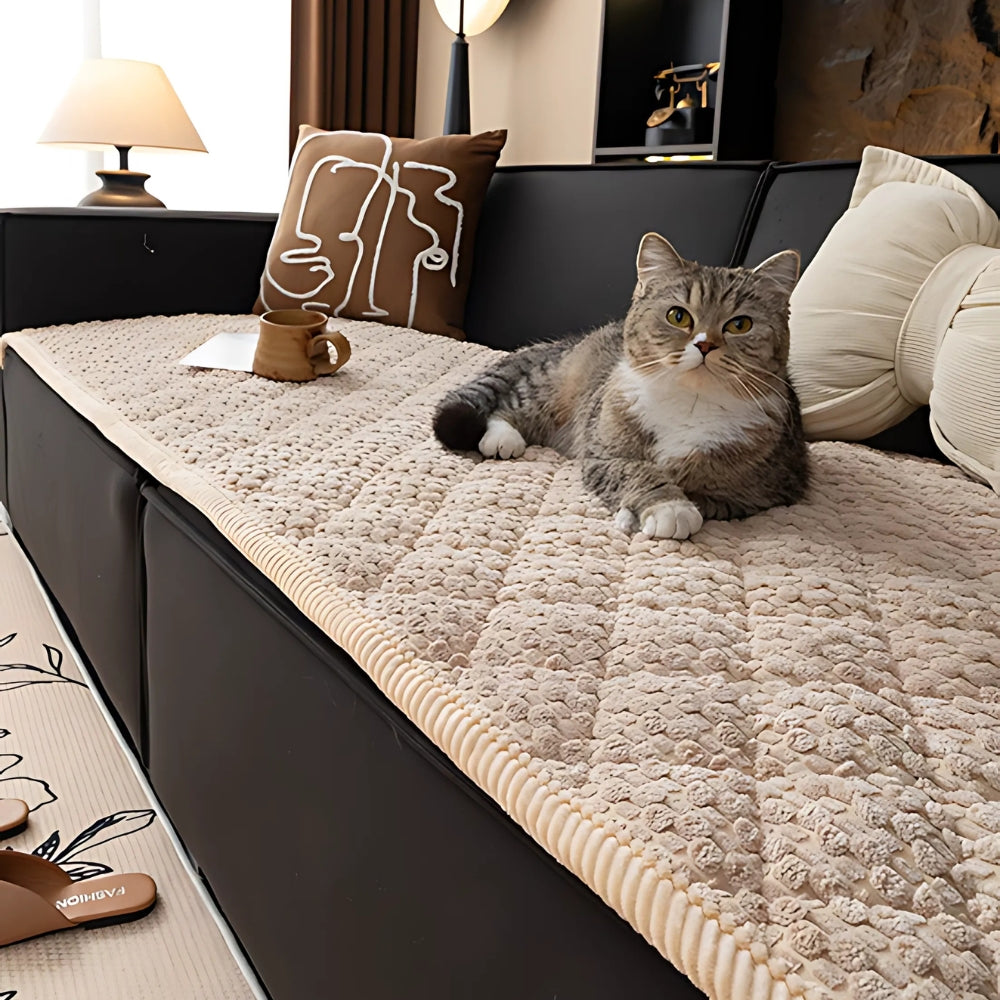 Pet-Proof Quilted Sofa Protector | Soft Textured Comfort and Style