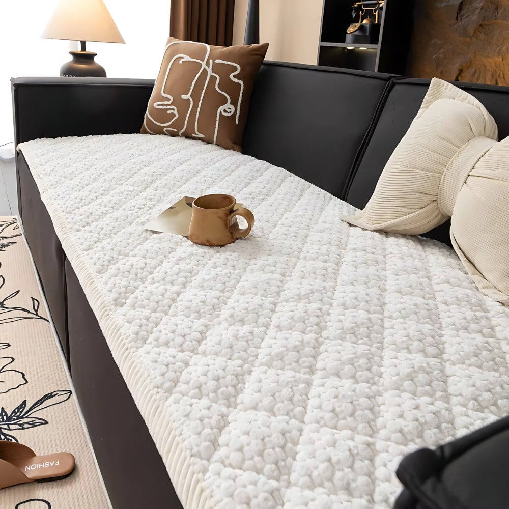 Pet-Proof Quilted Sofa Protector | Soft Textured Comfort and Style