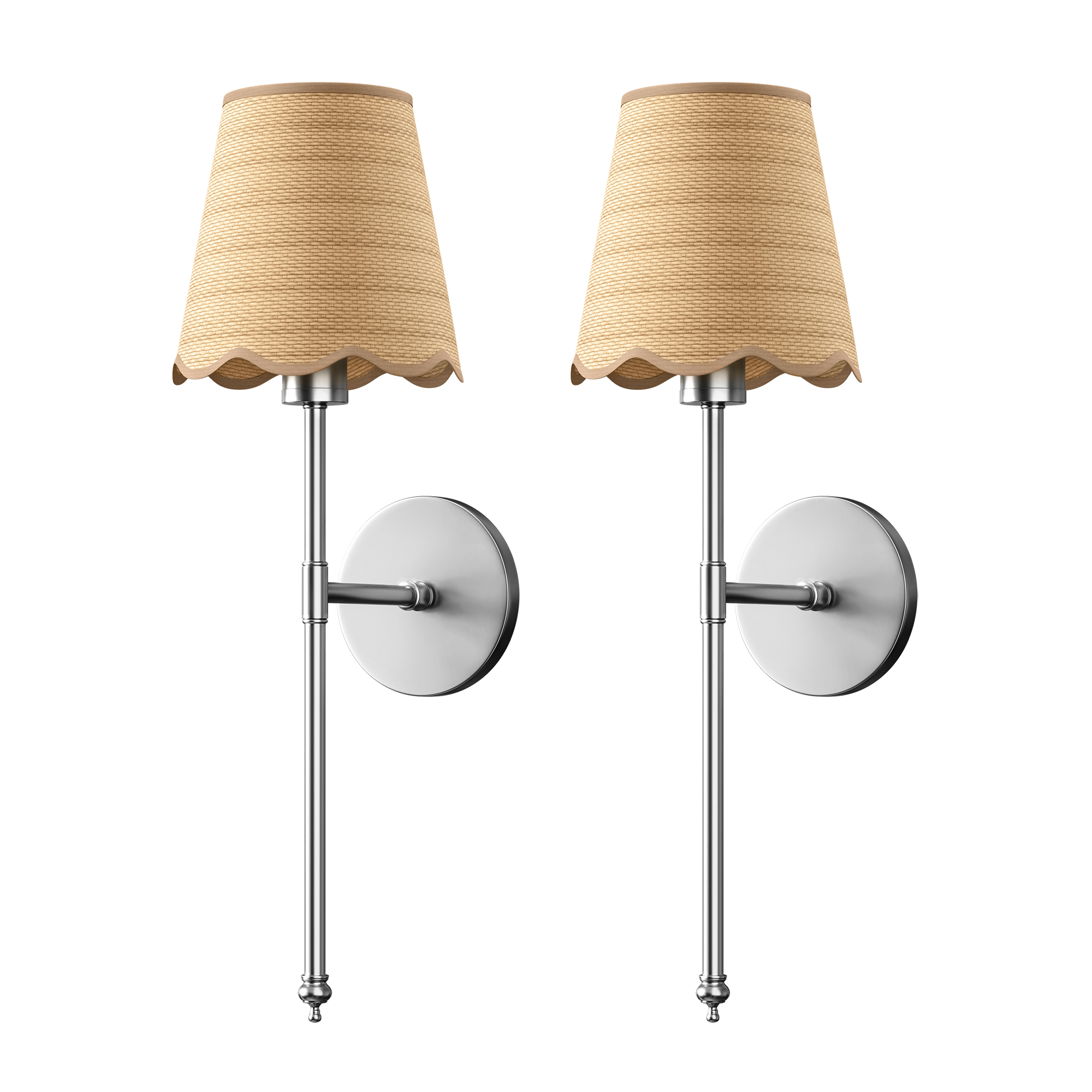 Wireless Boho Wall Sconces | Set of 2 Natural Lights