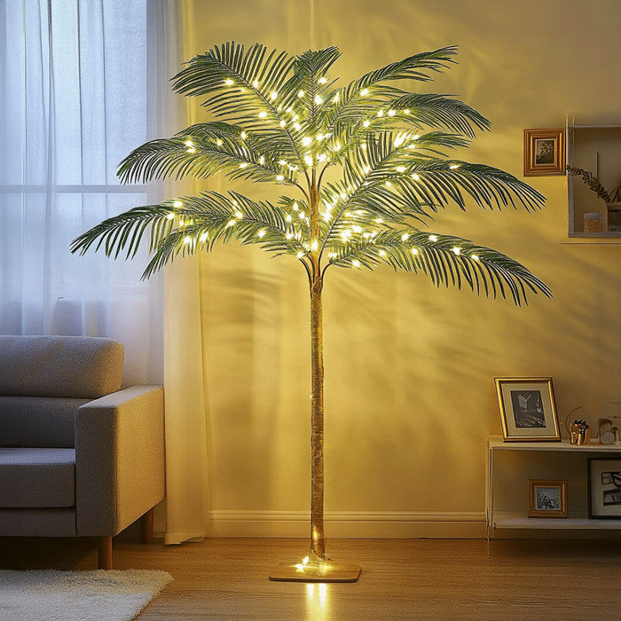 Twinkling Palm Tree | Golden Glow for Relaxed Tropical Spaces