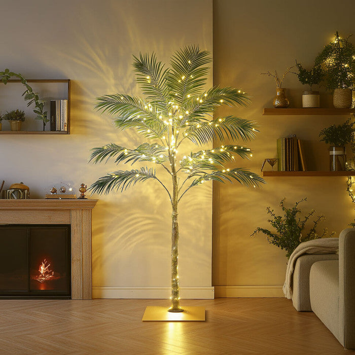 Twinkling Palm Tree | Golden Glow for Relaxed Tropical Spaces