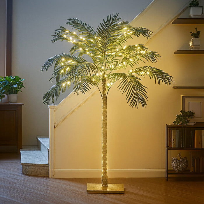 Twinkling Palm Tree | Golden Glow for Relaxed Tropical Spaces