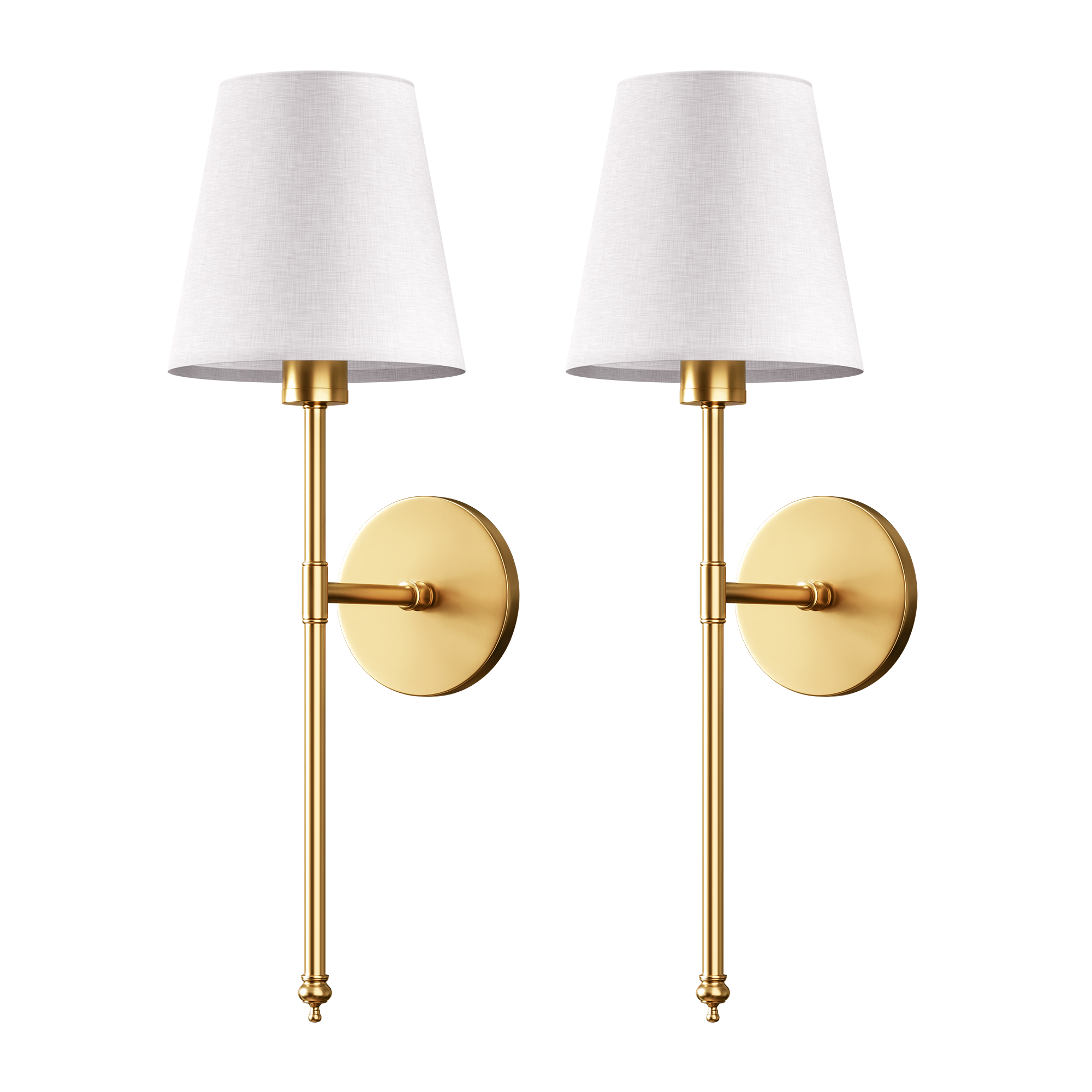 Wireless Gold Wall Sconce Set | Cordless Modern Wall Lamps (2 pcs)