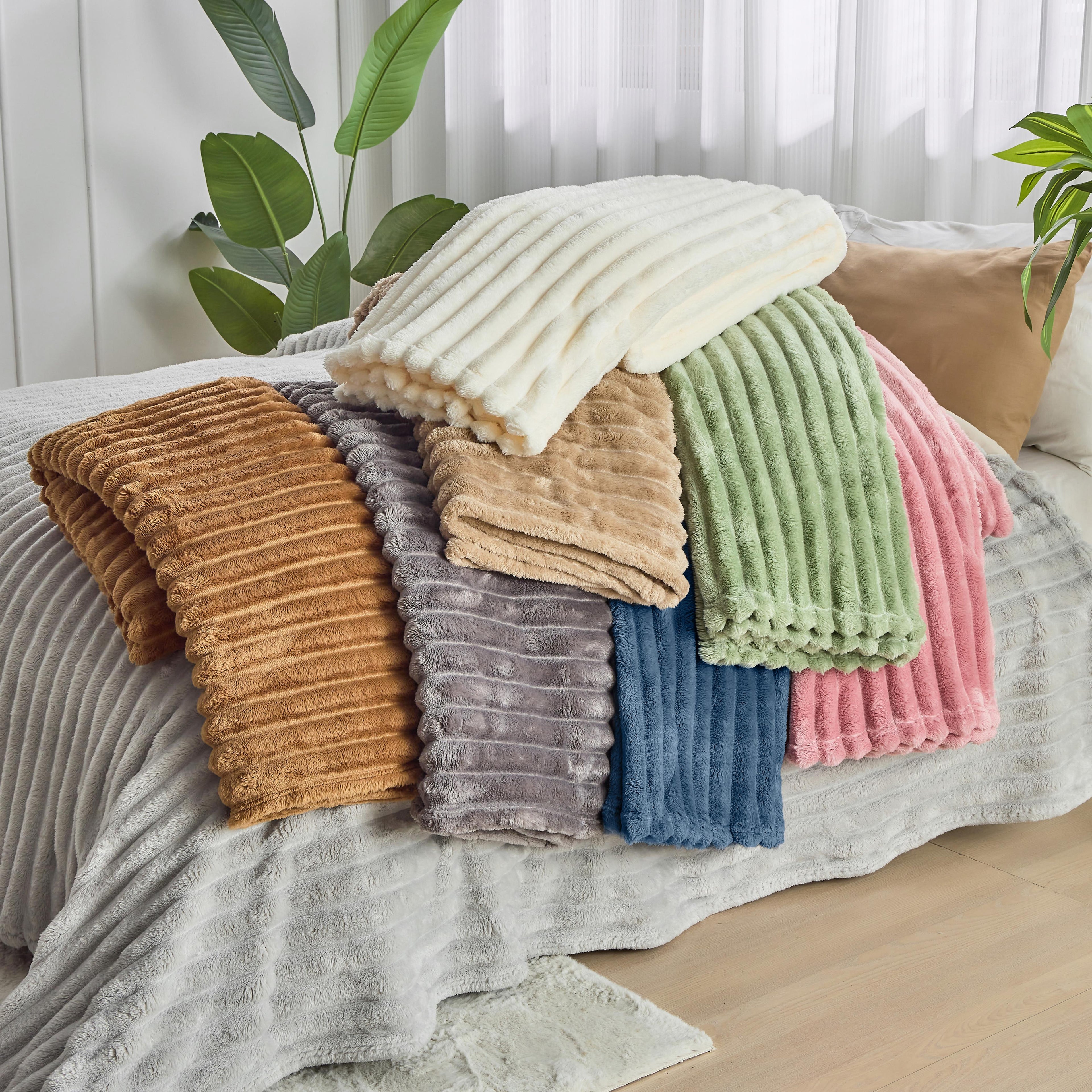 Soft Fleece Blanket Ultra Cozy Large Throw