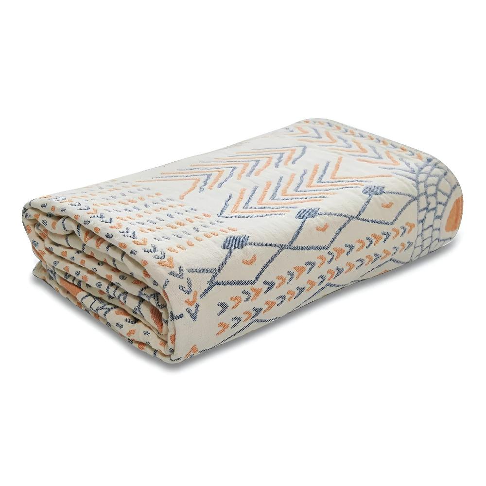 Reversible Chic Cotton Throw Blanket | Cozy Dual Comfort