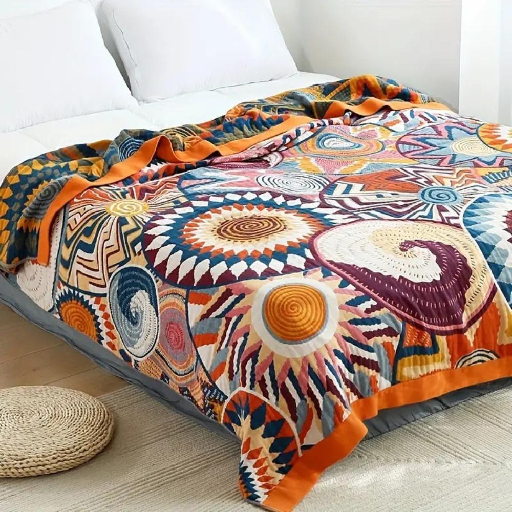 Sunburst Cotton Blanket | Lightweight All-Season Comfort