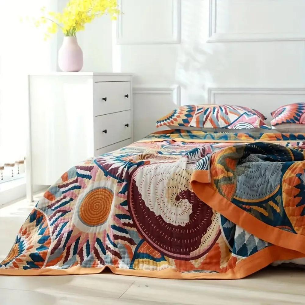 Sunburst Cotton Blanket | Lightweight All-Season Comfort