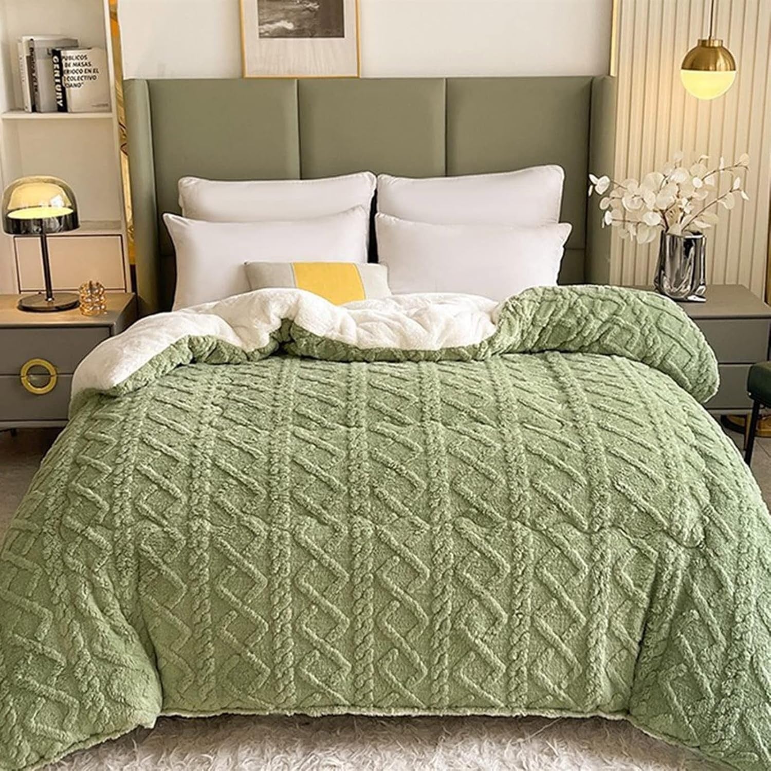 Thick Snuggle Sherpa Throw Blanket Soft Warm Winter Blanket