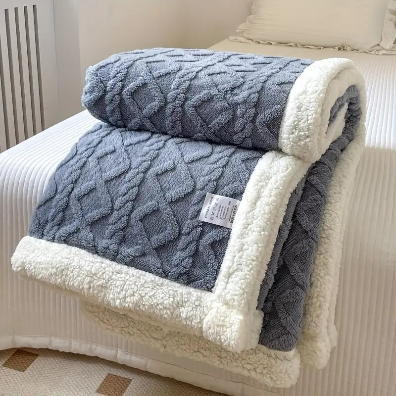 Snuggle Sherpa Throw Blanket Soft Warm Cozy Fleece Blanket