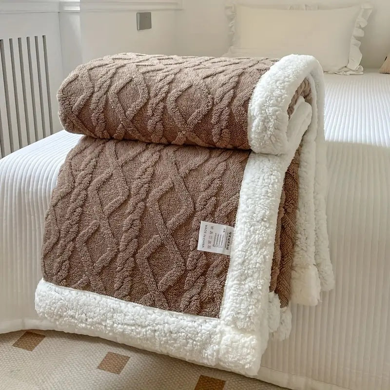 Snuggle Sherpa Throw Blanket Soft Warm Cozy Fleece Blanket