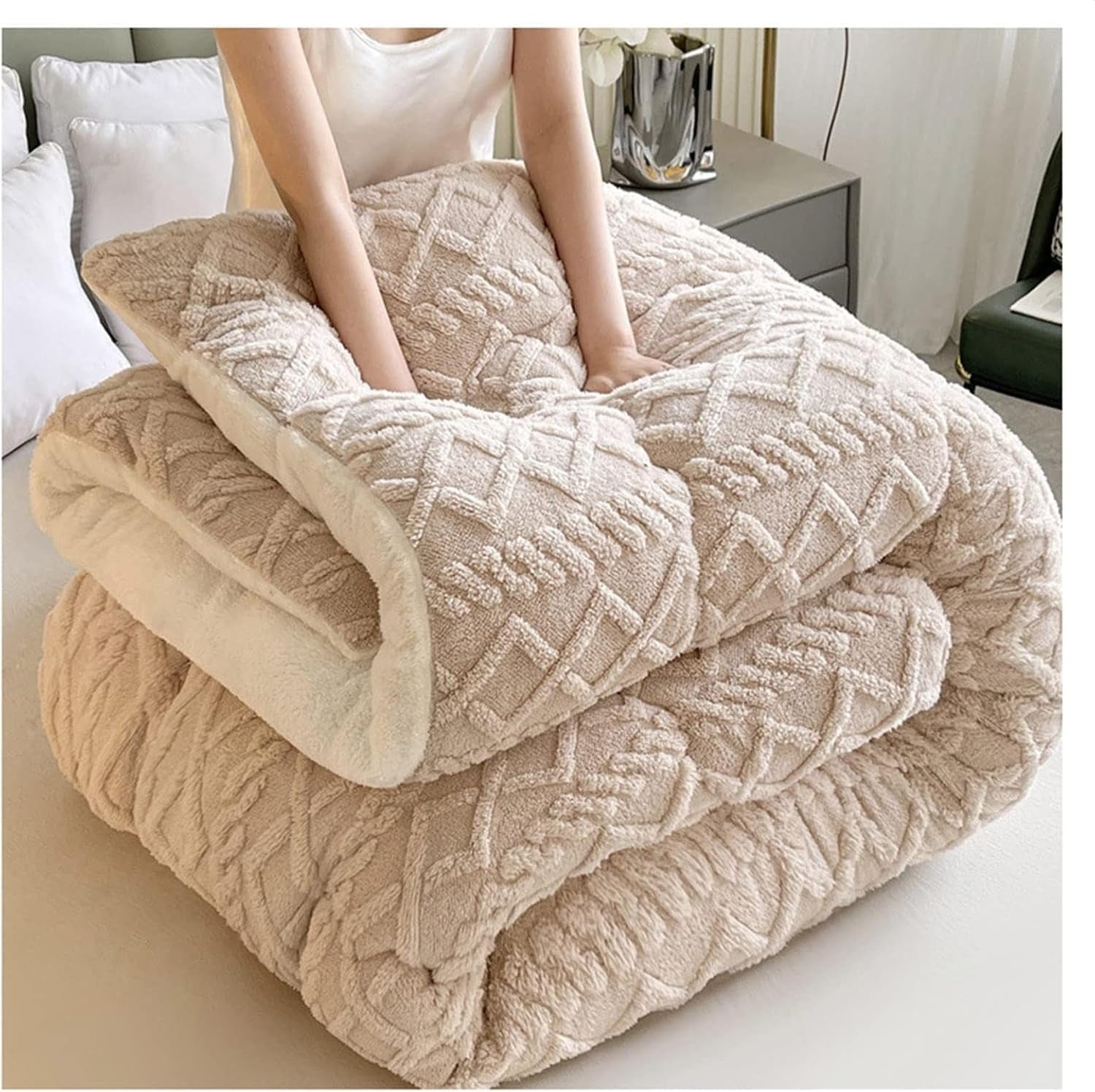 Thick Snuggle Sherpa Throw Blanket Soft Warm Winter Blanket