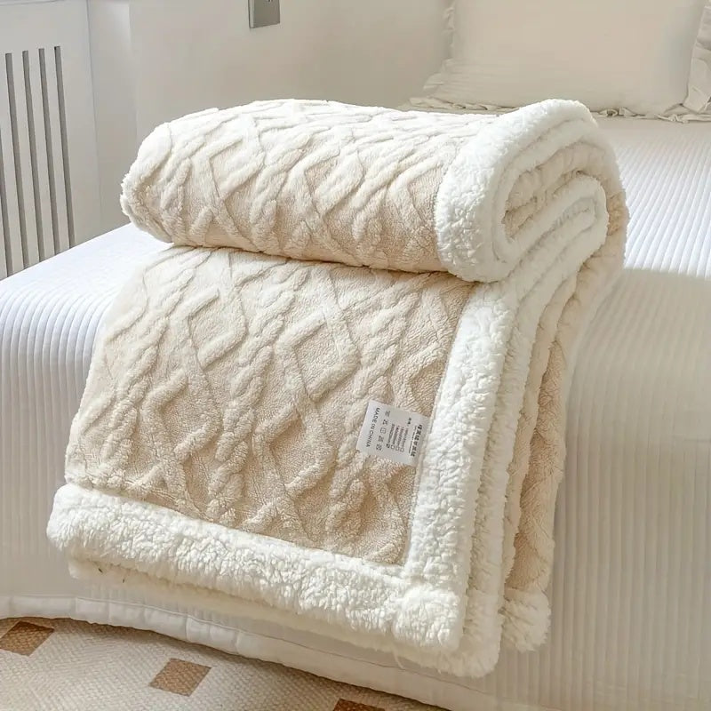 Snuggle Sherpa Throw Blanket Soft Warm Cozy Fleece Blanket