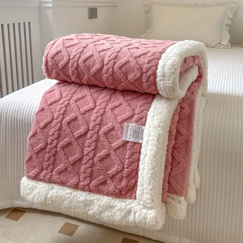 Snuggle Sherpa Throw Blanket Soft Warm Cozy Fleece Blanket