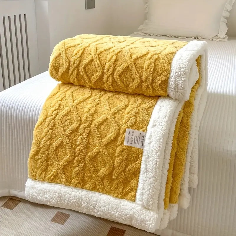 Snuggle Sherpa Throw Blanket Soft Warm Cozy Fleece Blanket