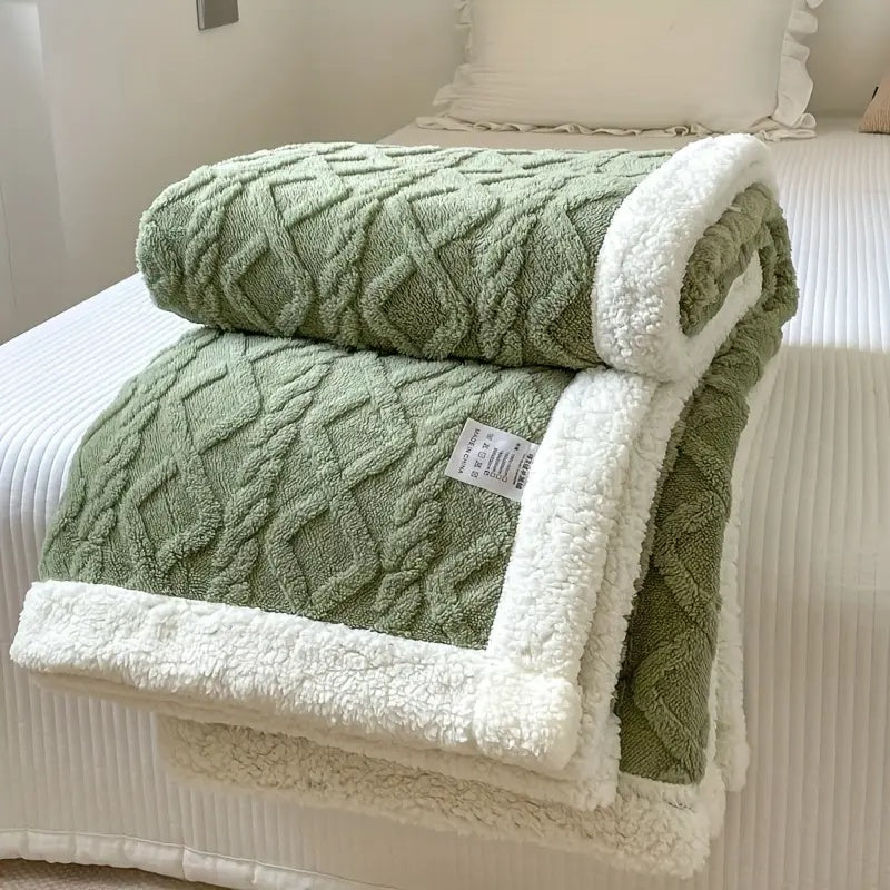 Snuggle Sherpa Throw Blanket Soft Warm Cozy Fleece Blanket