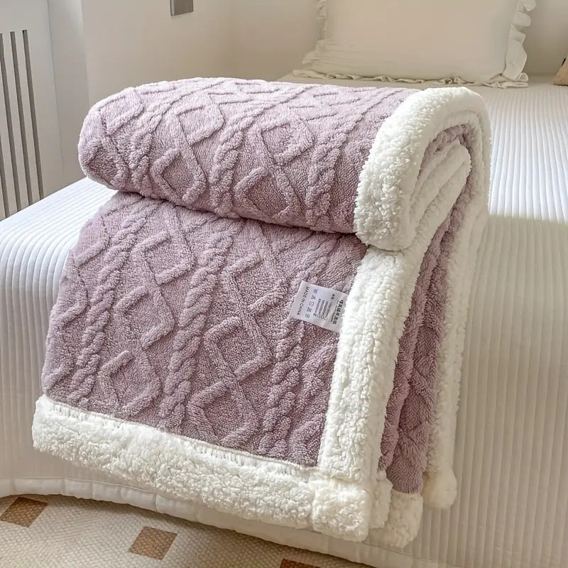 Snuggle Sherpa Throw Blanket Soft Warm Cozy Fleece Blanket