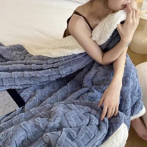 Snuggle Sherpa Throw Blanket Soft Warm Cozy Fleece Blanket